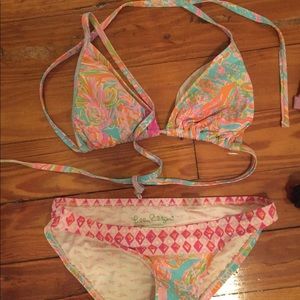Lilly Pulitzer Scuba to Cuba bikini set like new
